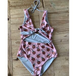 Of One SeaPeach Print One-Piece Swimsuit